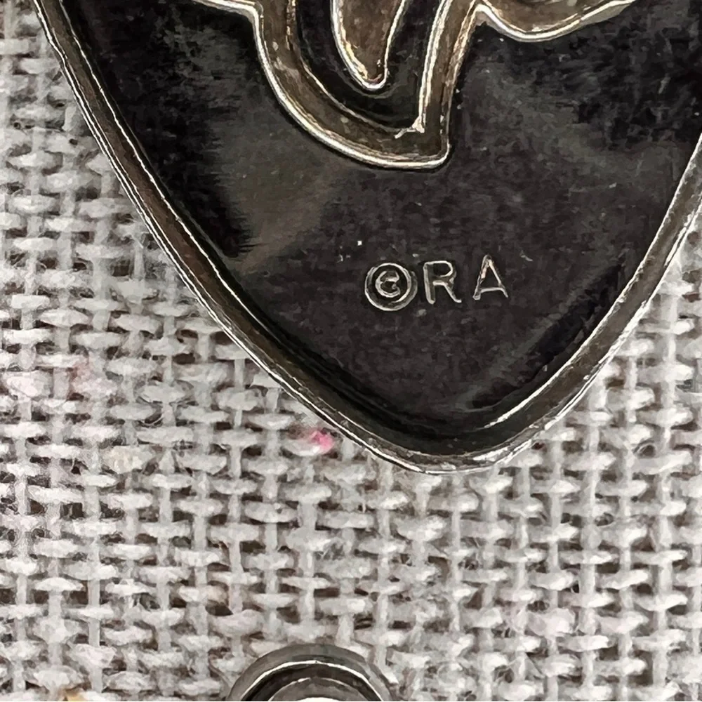 VINTAGE EARRINGS RA PASTEL CREAM DESIGN SILVER POST BACKING